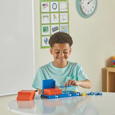 Set educativ pentru invatarea sistemului zecimal cu piese baza 10