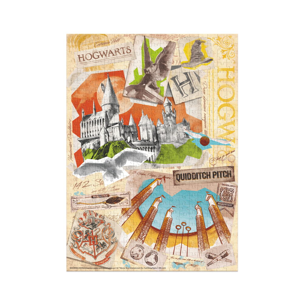 Puzzle Harry Potter Scoala Hogwarts, 450 piese, carton rezistent