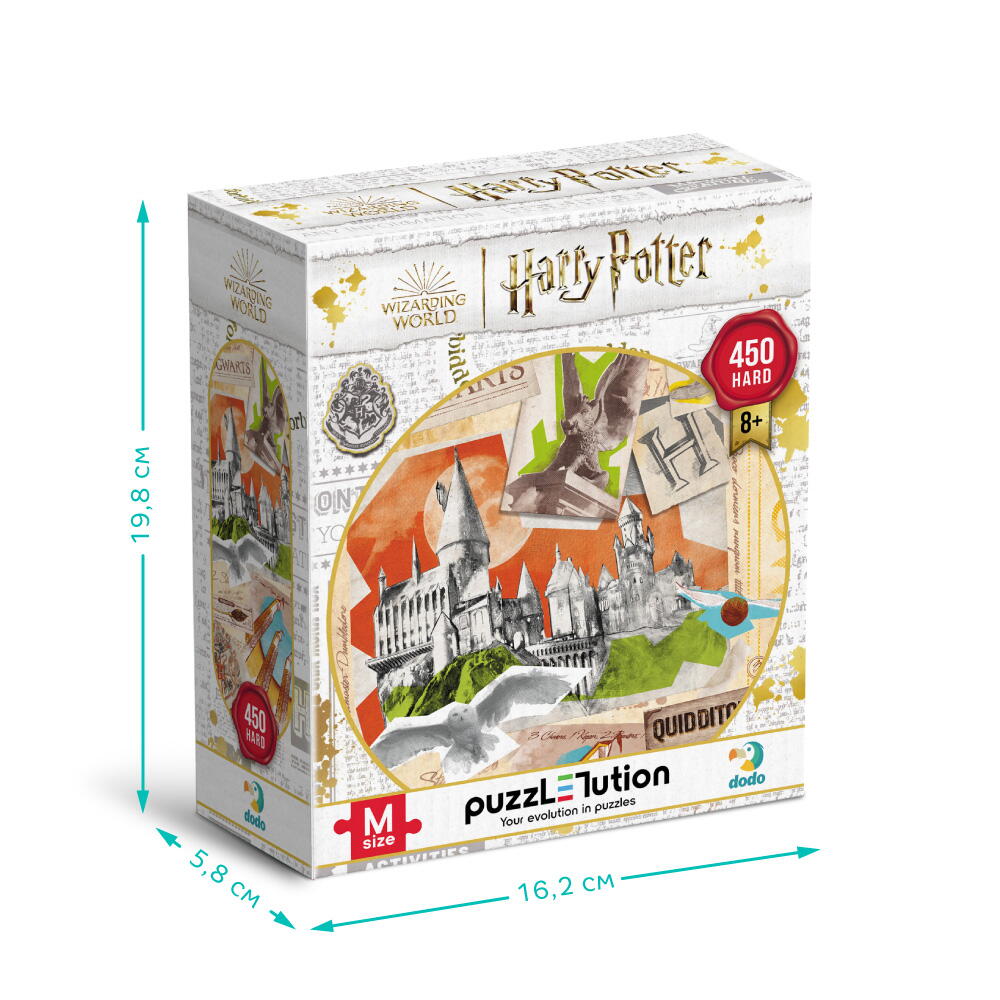 Puzzle Harry Potter Scoala Hogwarts, 450 piese, carton rezistent