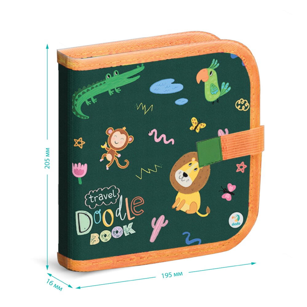 Set de desen pentru calatorii cu animalute, reutilizabil, 3 ani+