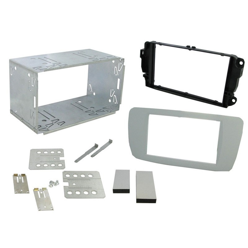 Kit rama 2DIN Connects2 pentru Seat Ibiza 2008-2014, gri