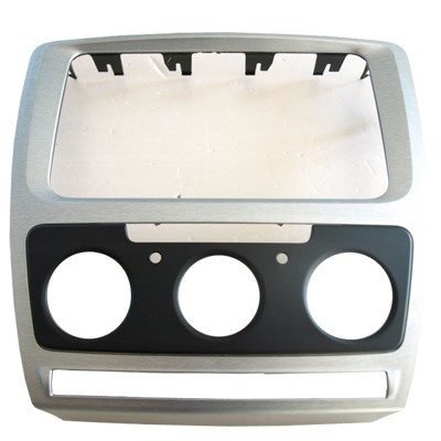 Rama adaptoare radio pentru Skoda Octavia 2 Facelift, finisaj argintiu