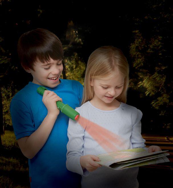 Lanterna pentru copii cu lumina rosie pentru explorare nocturna