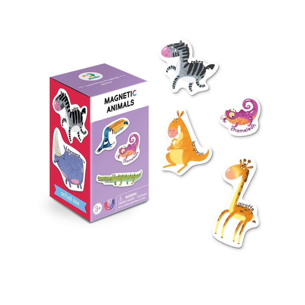 Set magnetic cu animale în limba engleză, 10 piese educative