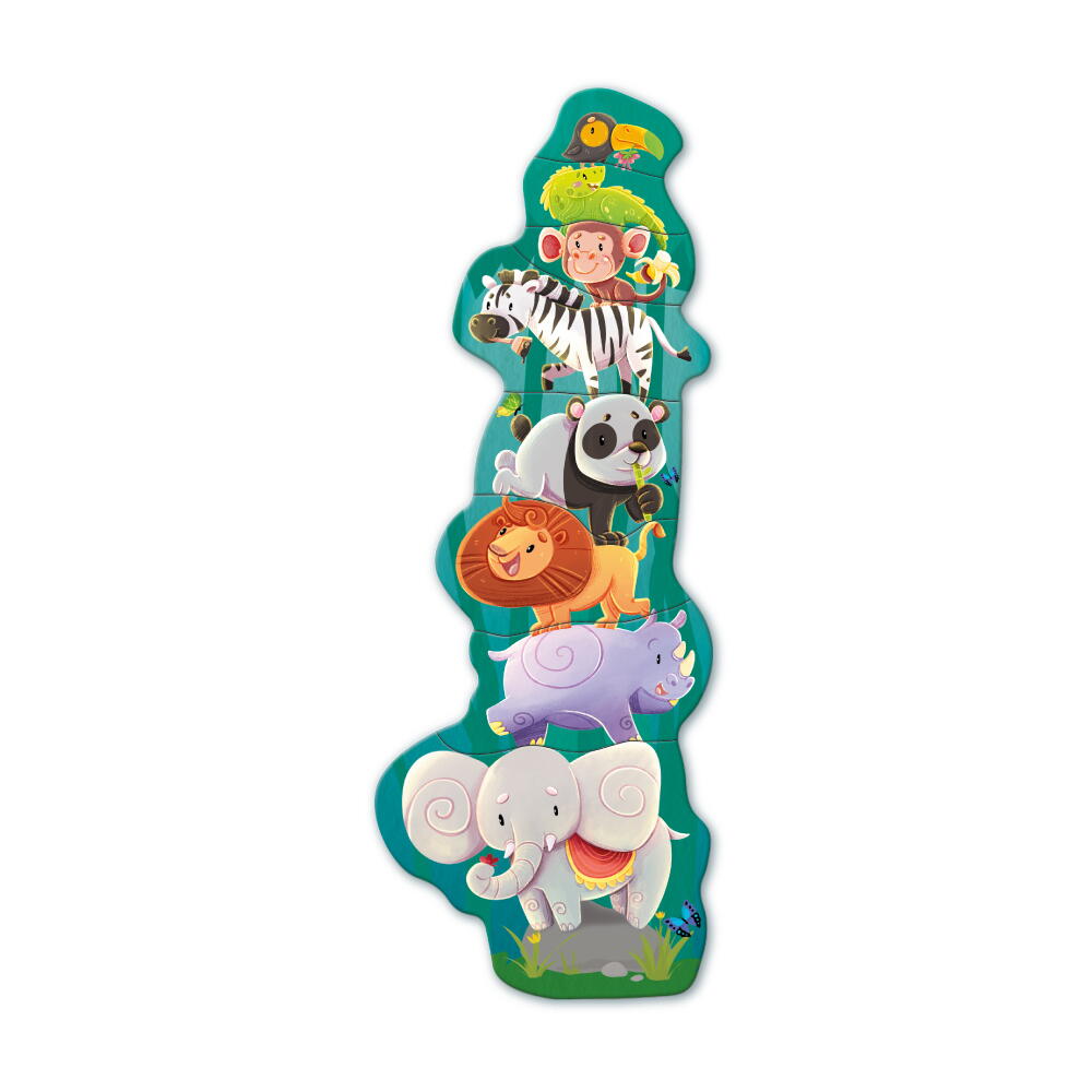 Set magnetic Dodo Prietenii din jungla, 8 piese, joc educativ 3+ ani