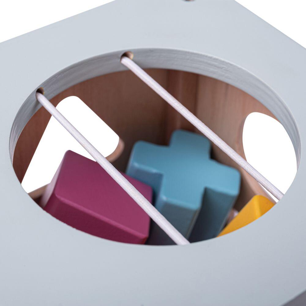 Joc de sortare din lemn Cubul Magic pastel pentru copii 12 luni+