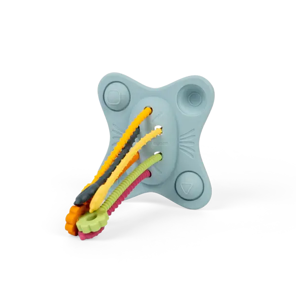 Jucarie senzoriala din silicon pentru bebelusi, trage impinge apasa