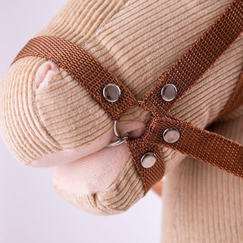 Calut cu tija din lemn si plus pentru copii, 18 luni+