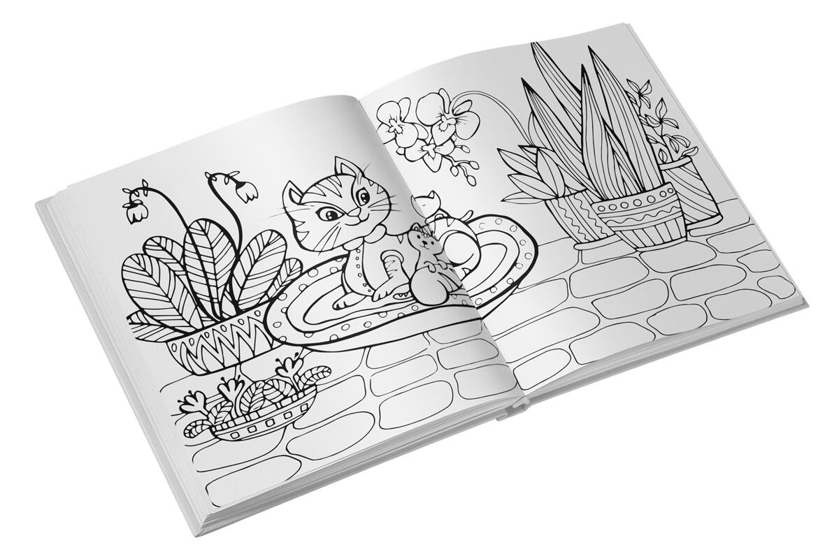 Carte de colorat pentru adulti Colorez pisici, 36 pagini, DPH