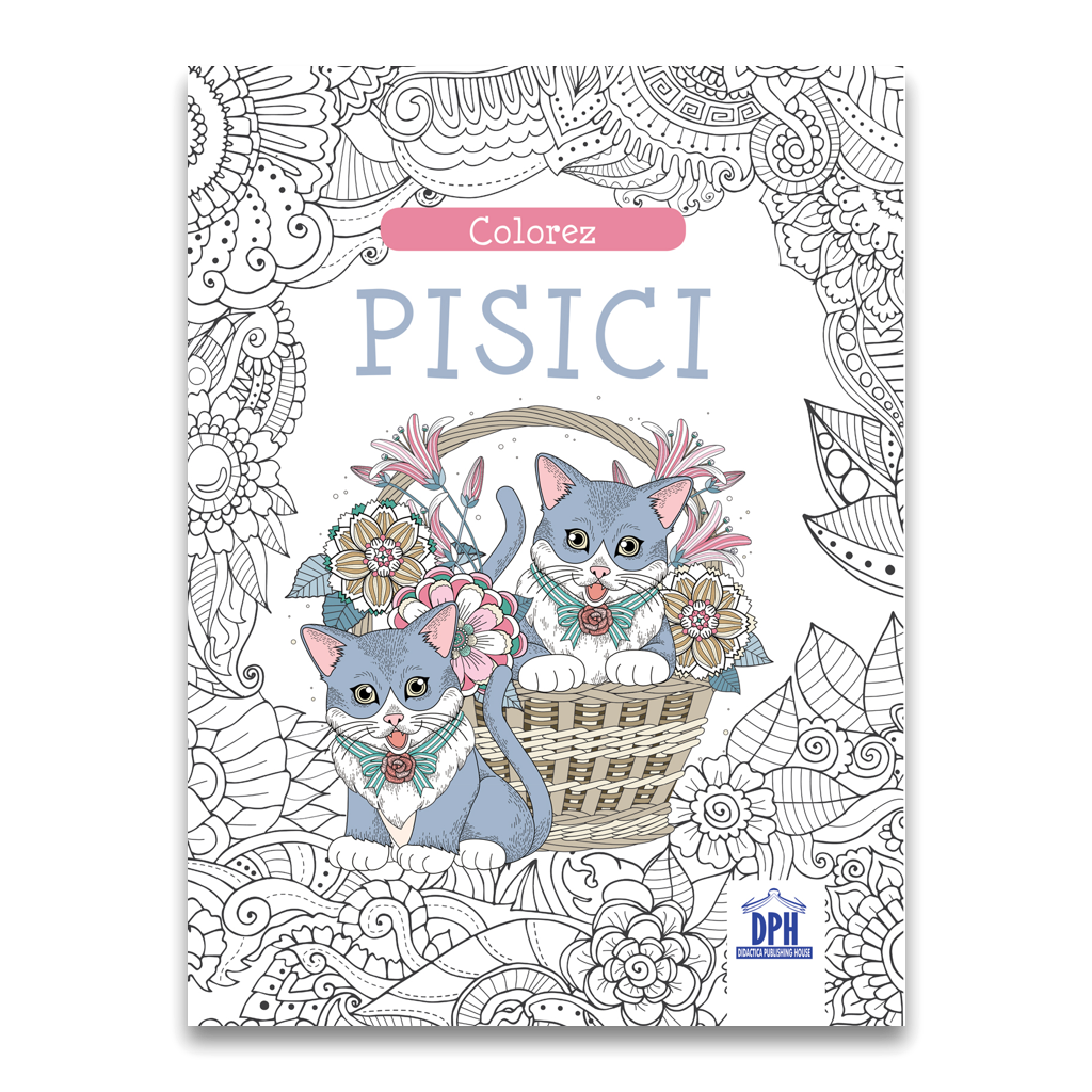 Carte de colorat pentru adulti Colorez pisici, 36 pagini, DPH
