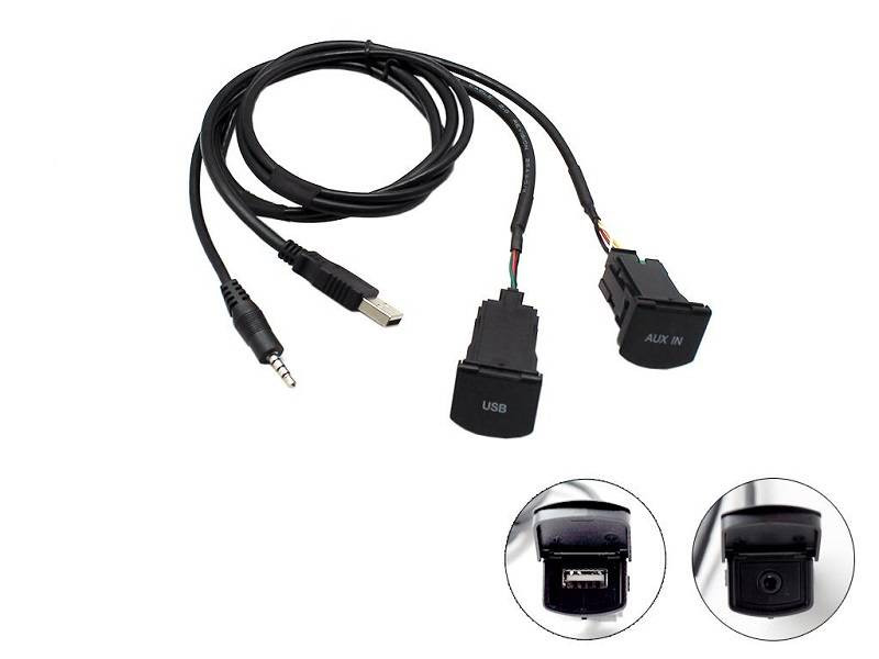 Adaptor priza USB/AUX Connects2 pentru VW Polo 2014, montaj dedicat