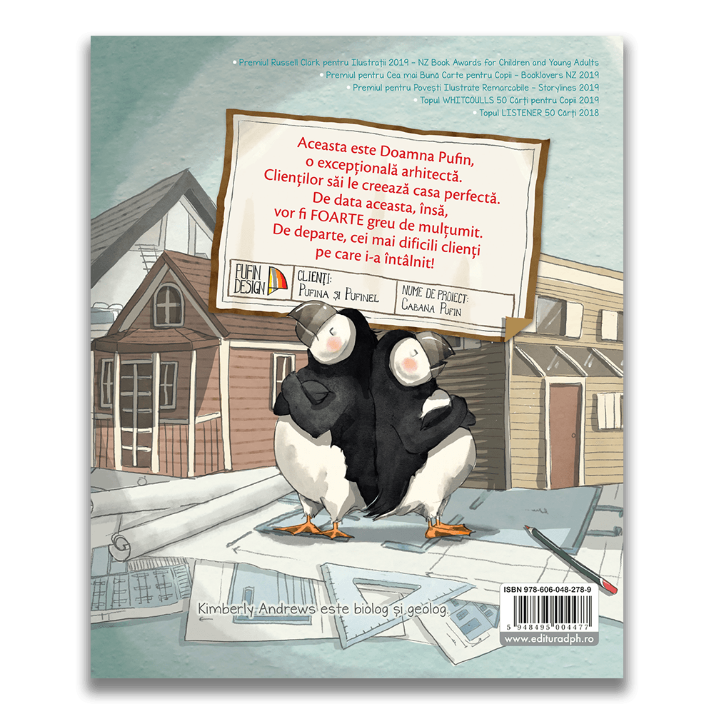Doamna Pufin, cea mai bună arhitectă - carte ilustrată pentru copii 3+