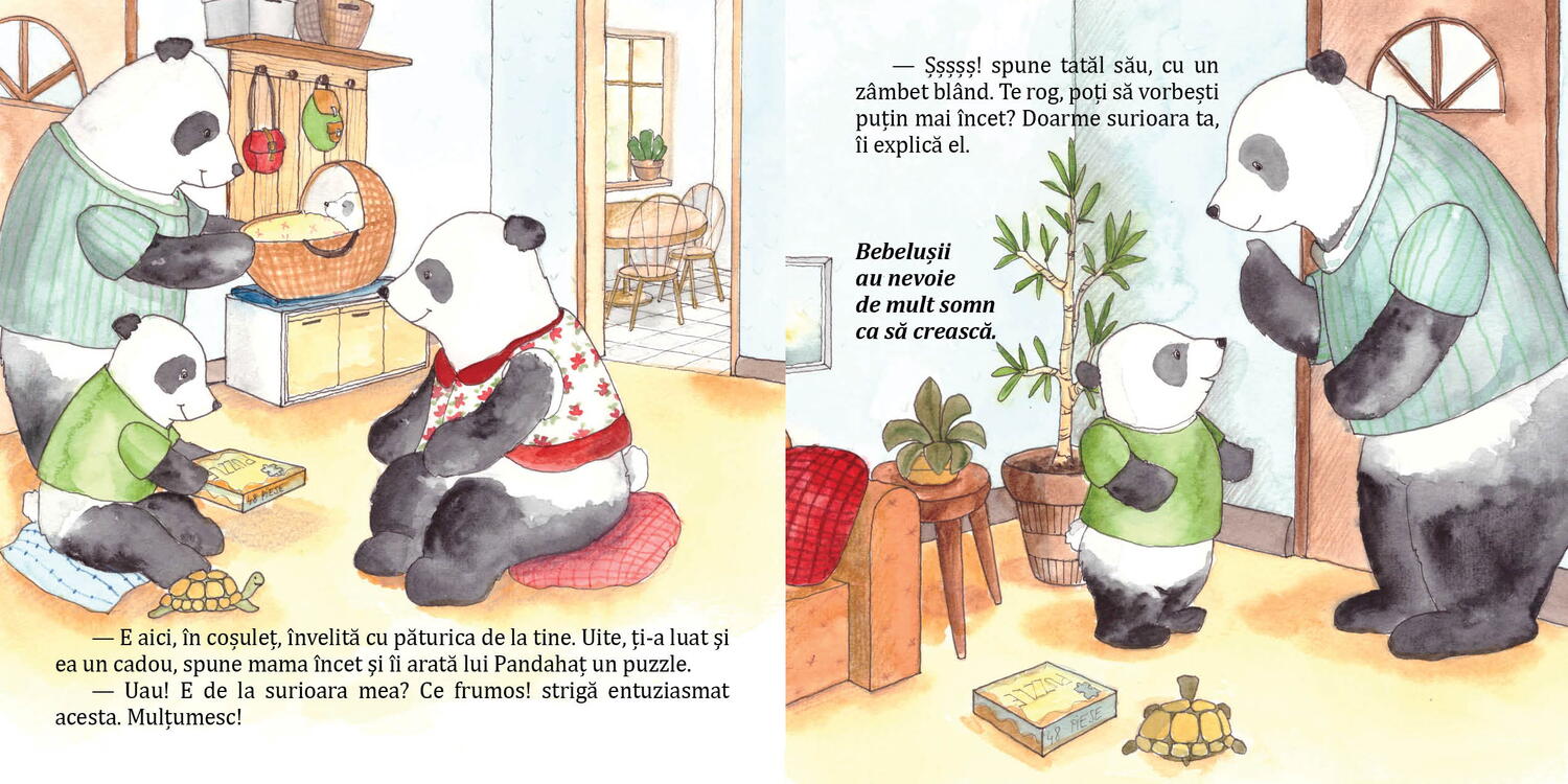 Pandahat are o surioară - carte pentru copii despre venirea unui bebeluș