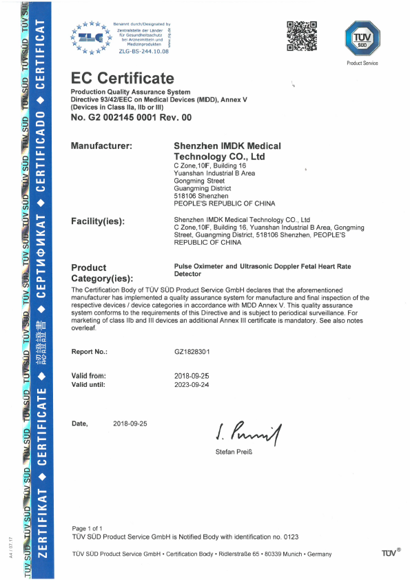 Pulsoximetru pentru deget iMDK, certificat CE medical, ecran OLED