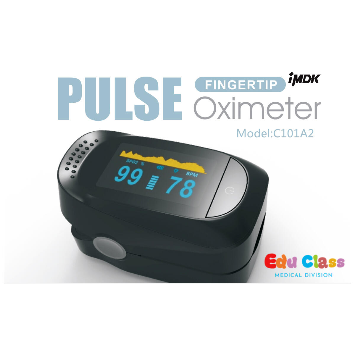 Pulsoximetru pentru deget iMDK, certificat CE medical, ecran OLED