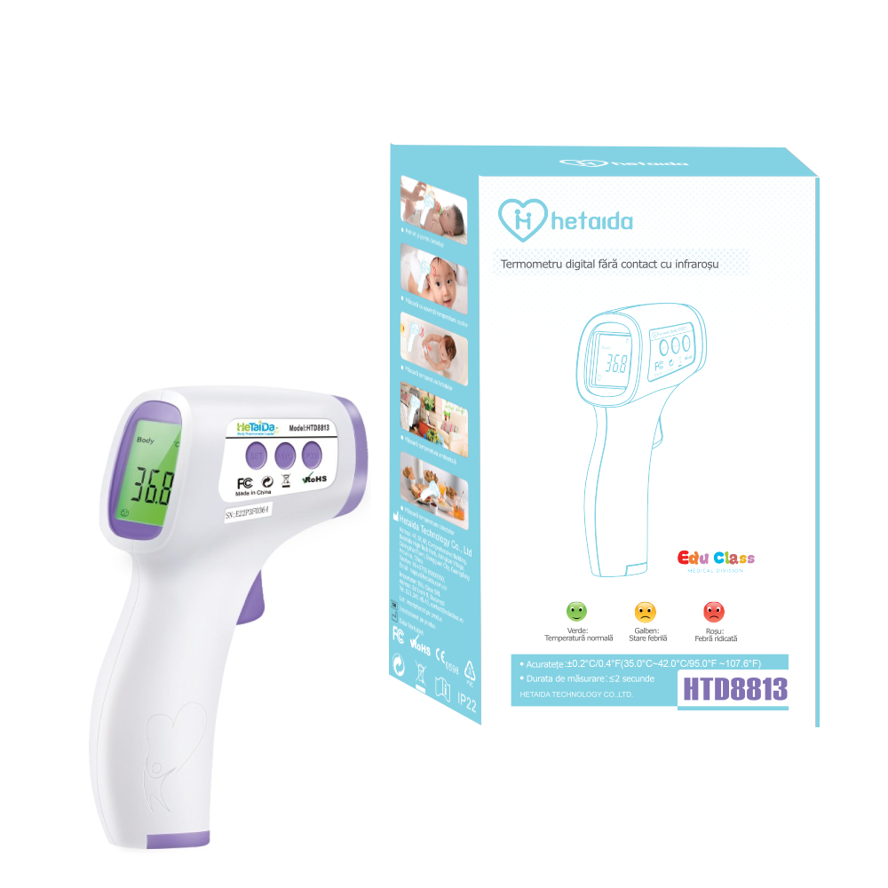Termometru digital fara contact cu infrarosu, rapid si precis