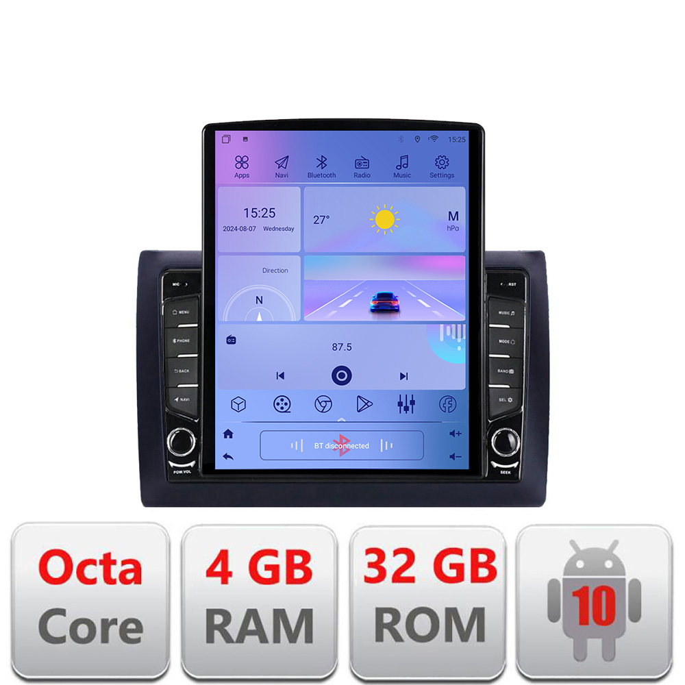 Navigație Android Fiat Stilo 9.7 inch Tesla, 4GB RAM, 32GB, 4G, GPS