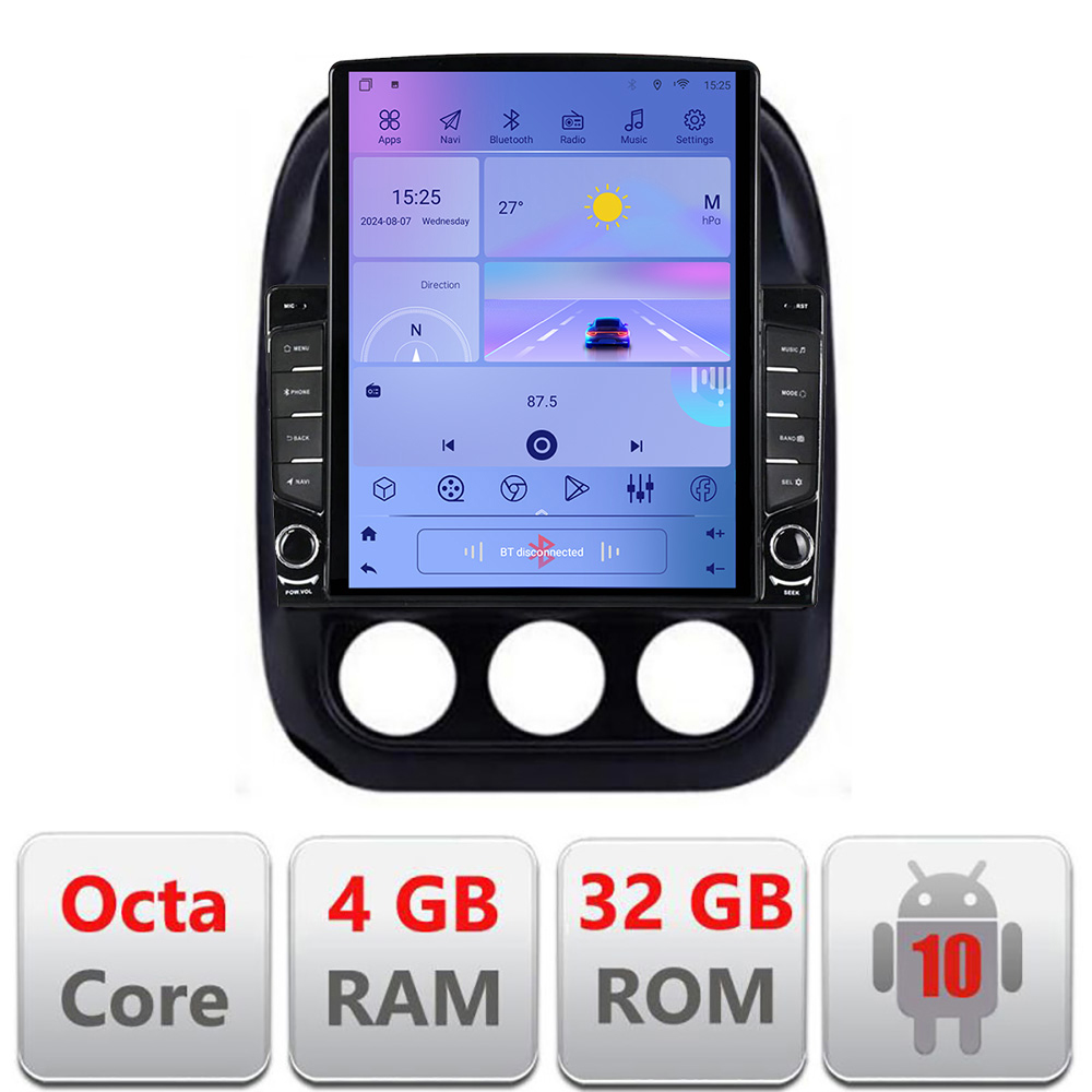 Navigație Jeep Compass 2010-2016, ecran Tesla 9.7, Android 10, 4GB+32GB