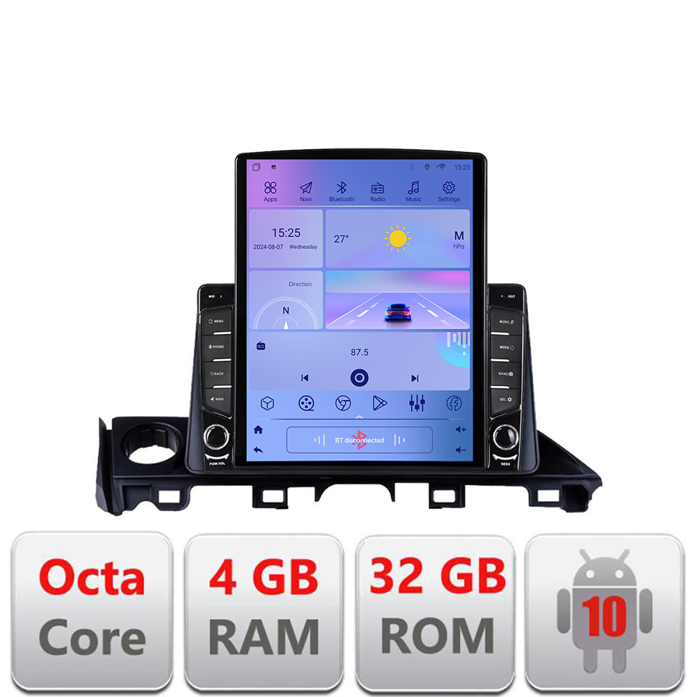 Navigație Mazda 6 2018+ tip Tesla 9.7 inch Android GPS 4G 4GB RAM 32GB