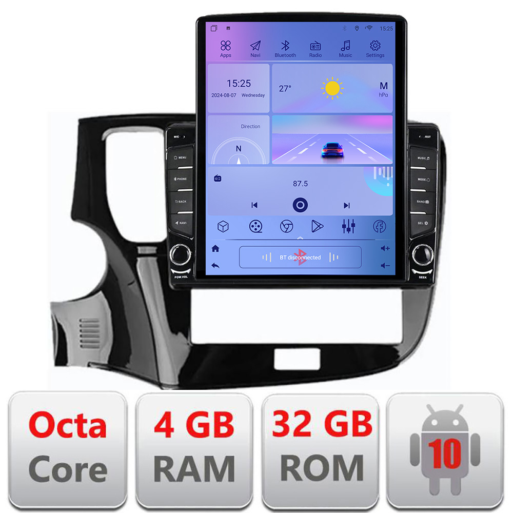 Navigație Android Tesla 9.7 pentru Mitsubishi Outlander 2013-2019, 4GB+32GB