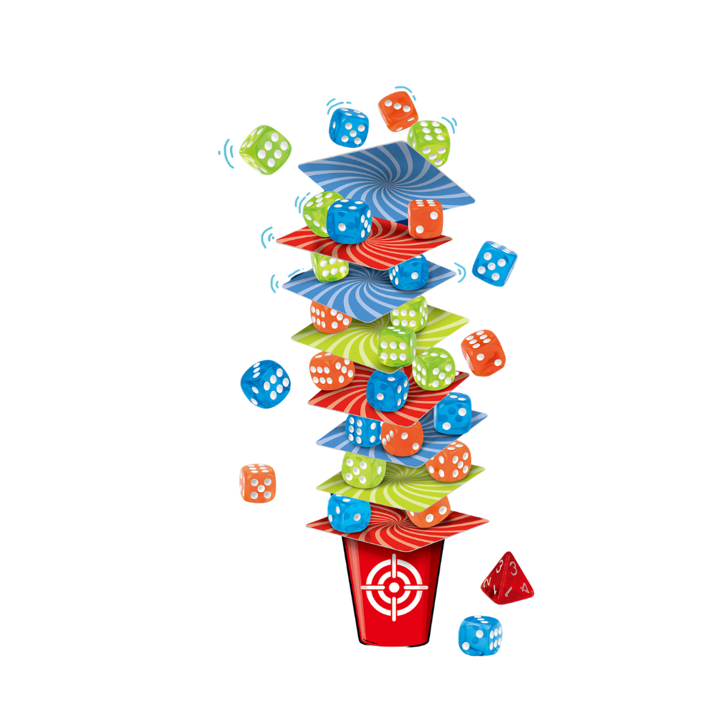 Joc de echilibru Turnulețul cu zaruri pentru copii 4+ ani