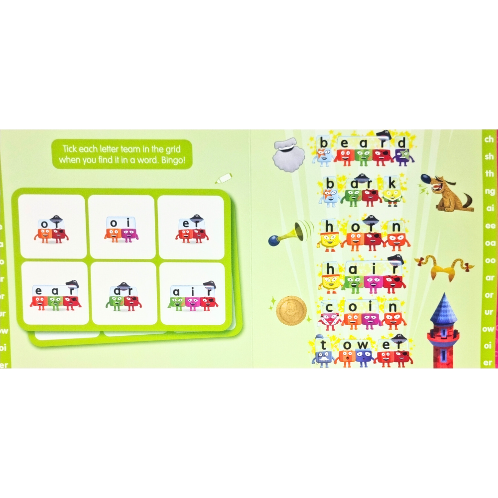 Cărticică Scriu și Șterg Alphablocks pentru fonetică în limba engleză