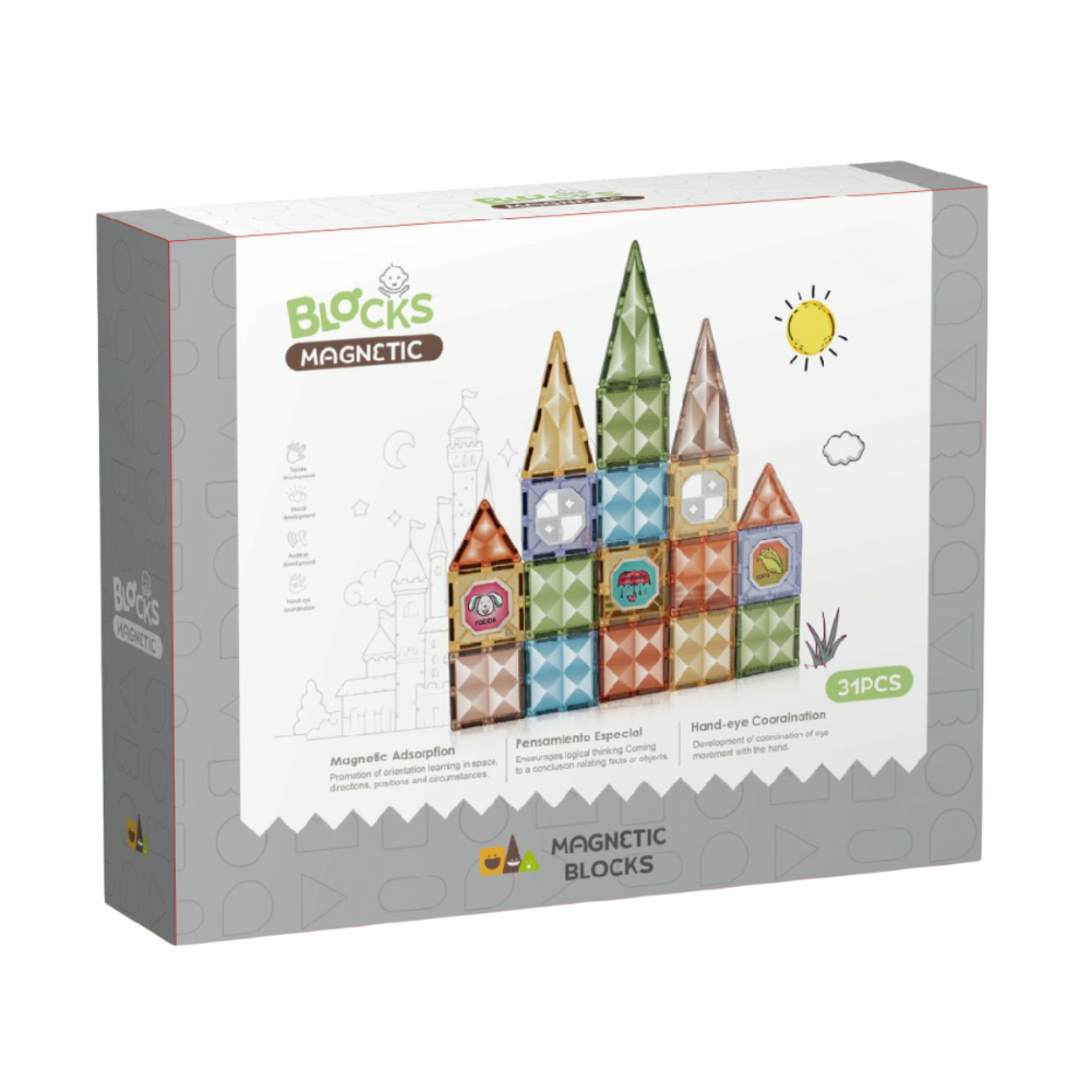 Joc magnetic de construcție Diamond, 31 piese, 7.5 cm