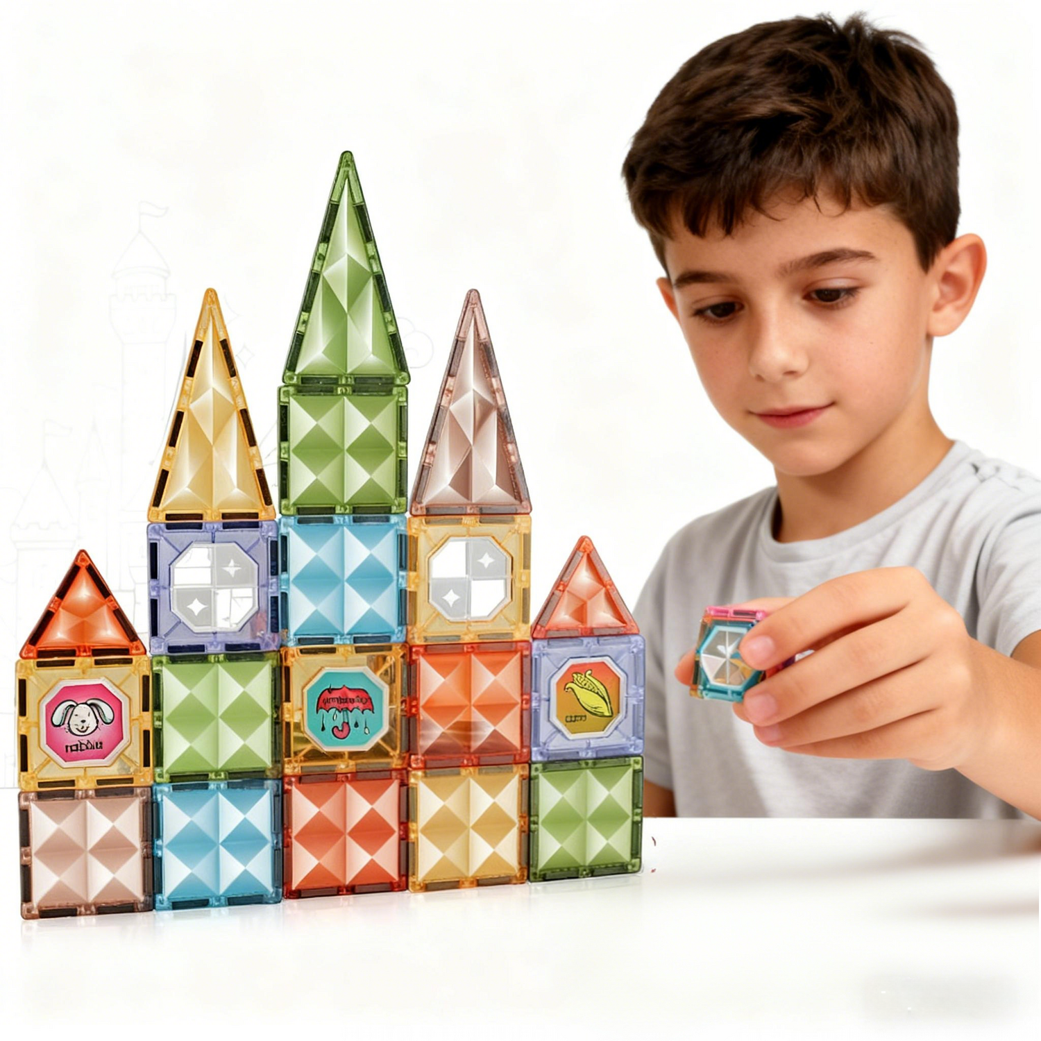 Joc magnetic de construcție Diamond, 31 piese, 7.5 cm