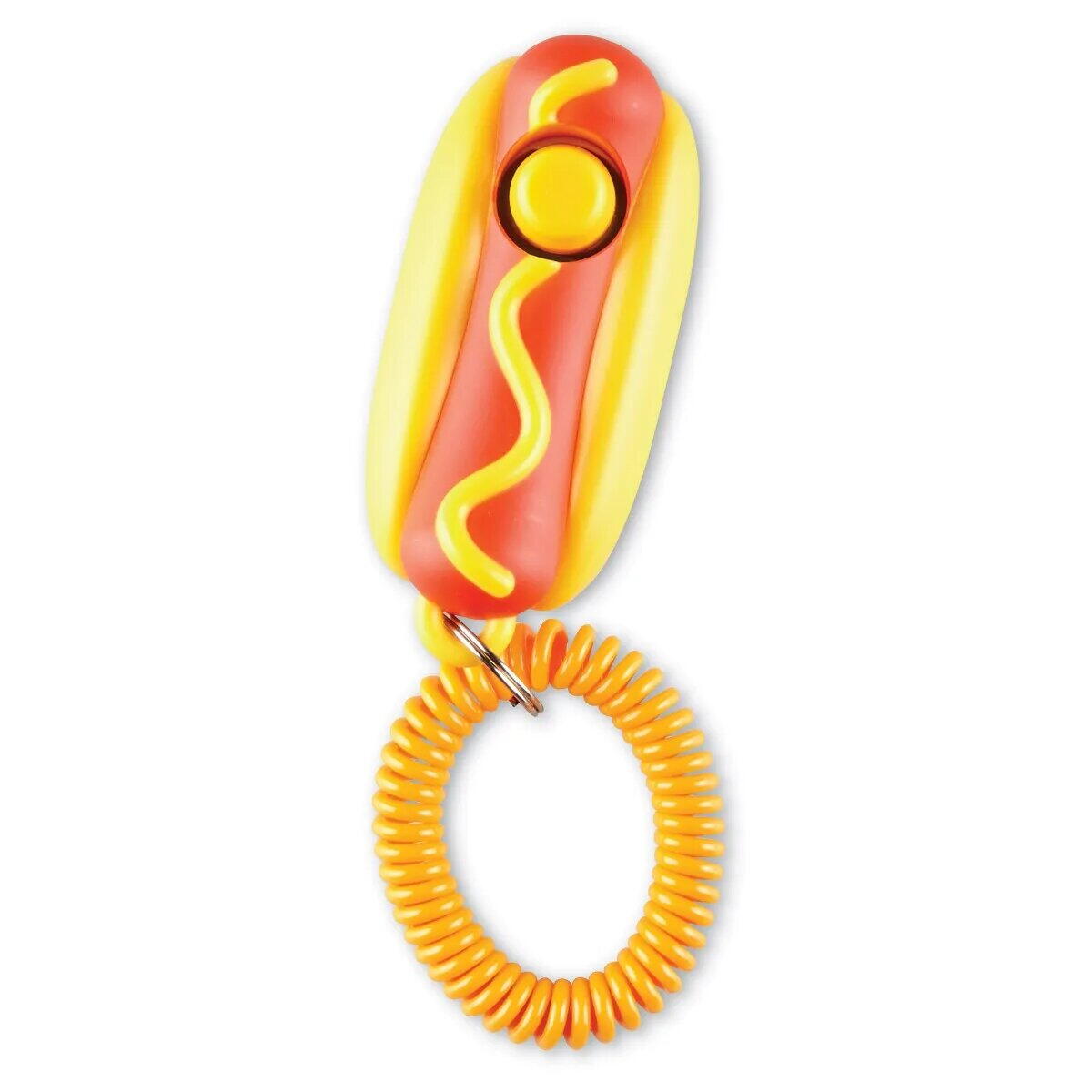 Clicker pentru dresaj caini Brightkins Hot Dog, cu prindere la mana