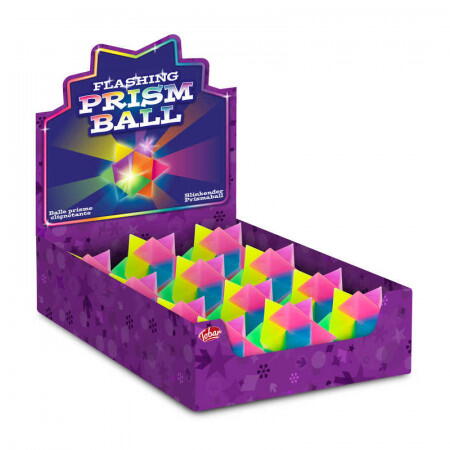 Minge cu lumini Prisma multicolora pentru joaca senzoriala, 6.5 cm