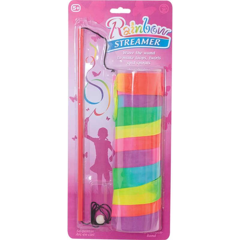 Panglica curcubeu pentru gimnastica, dans si joaca activa, 2 m