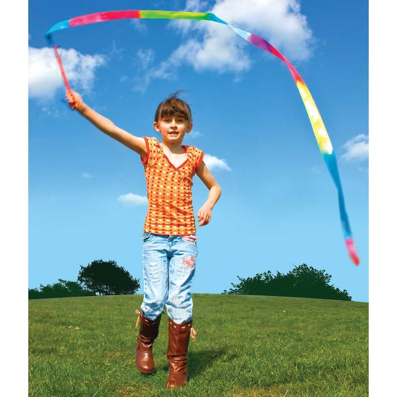 Panglica curcubeu pentru gimnastica, dans si joaca activa, 2 m