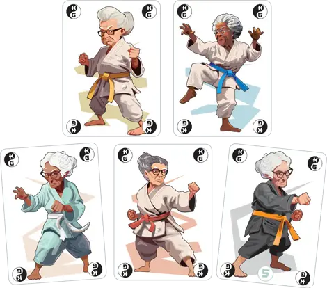 Joc de carti Bunicutele Karatiste pentru familie, 3-7 jucatori