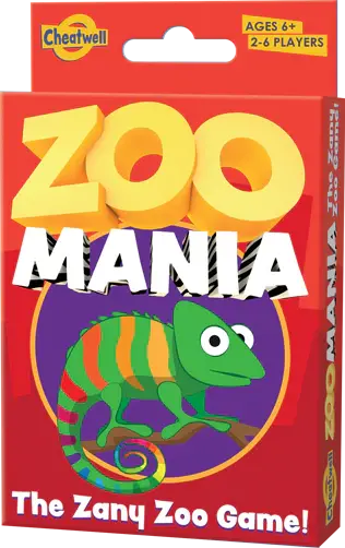 Joc de cărți Zoo Mania pentru copii 6+, 2-6 jucători, 55 cărți