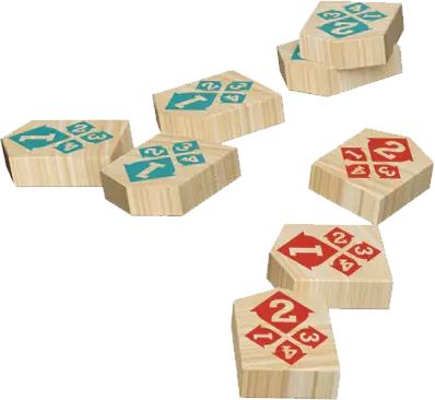 Joc de strategie Zensu pentru 2 jucatori, piese din lemn