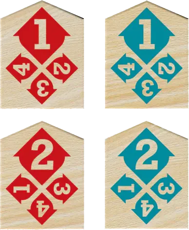 Joc de strategie Zensu pentru 2 jucatori, piese din lemn