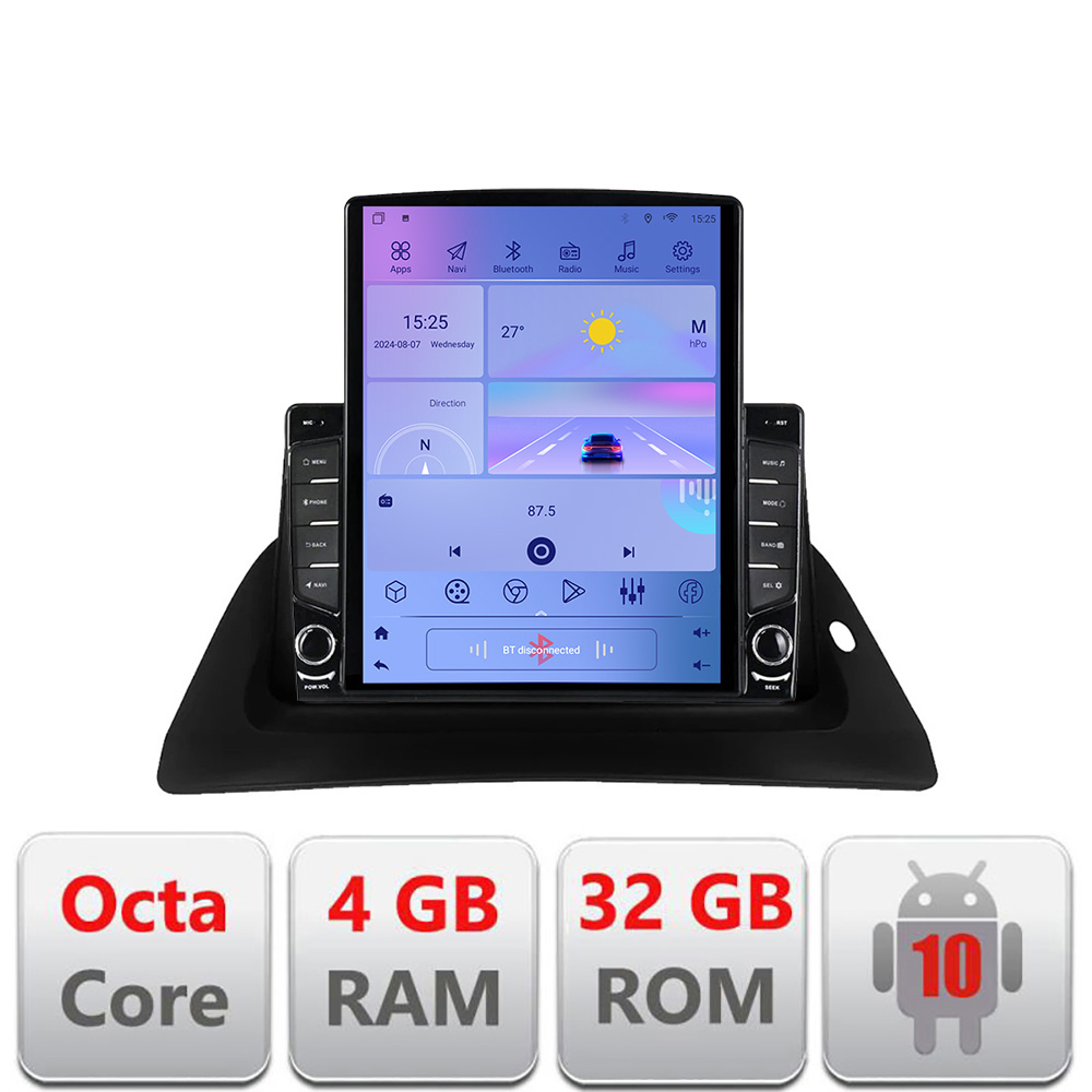 Navigație Renault Kangoo tip Tesla Android, 4GB RAM, 32GB, 8 Core