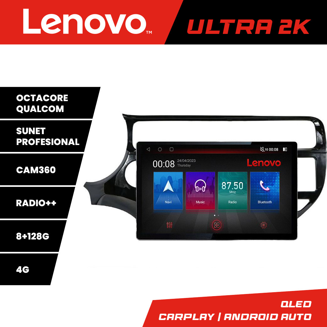 Navigatie Android Kia Rio 2014-2017, 13 inch 2K, 8GB RAM, 128GB, 4G