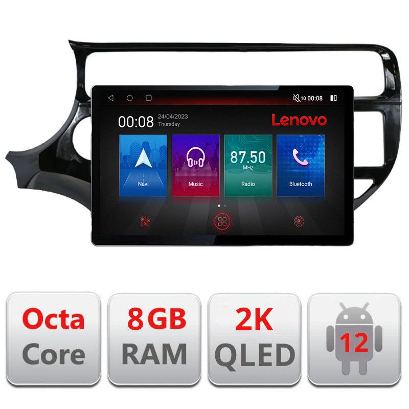Navigatie Android Kia Rio 2014-2017, 13 inch 2K, 8GB RAM, 128GB, 4G