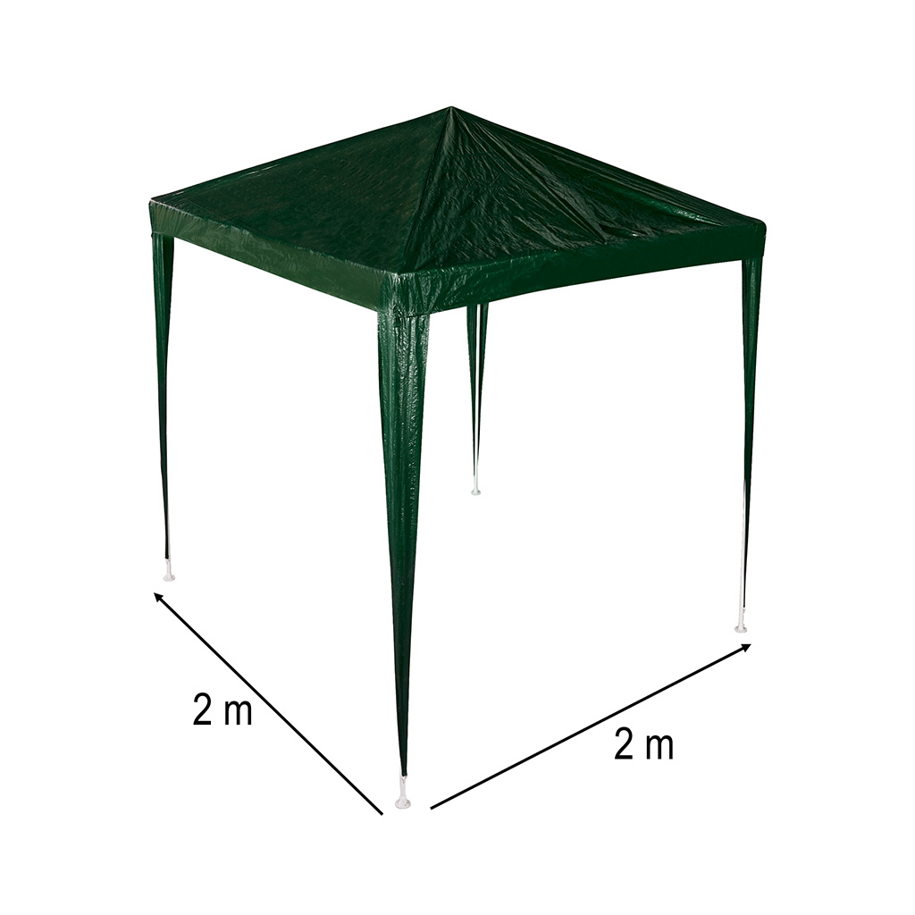 Pavilion gradina 200x200x240 cm, structura metalica, acoperis PE 90g/mp, verde Household NewTrend