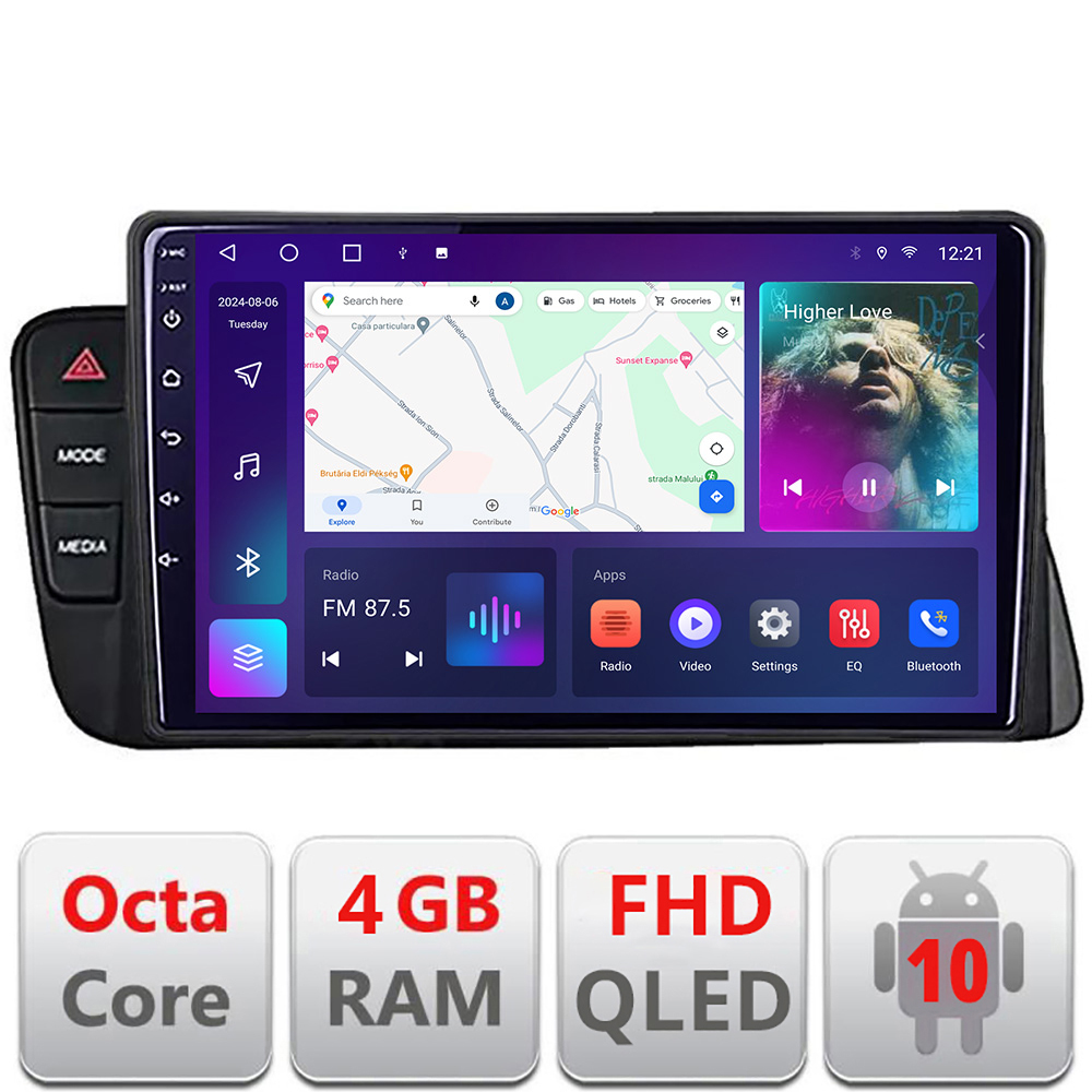Navigație Audi A4 B8 2008-2016 Android QLED 4GB+64GB CarPlay