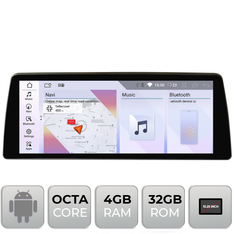 Navigație BMW Seria 3 F30 2011-2015 NBT Android 10.25 inch 4GB RAM 32GB