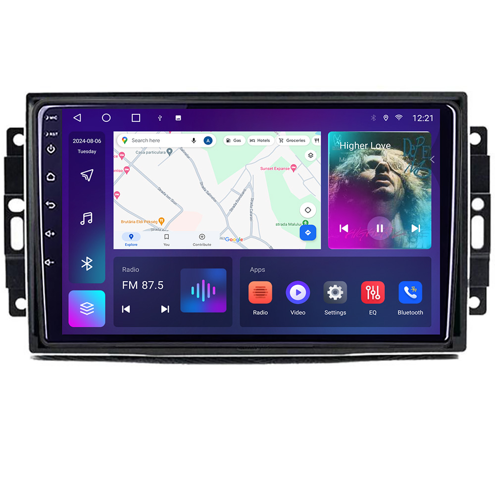 Navigatie Chrysler Jeep B-202 Android Ecran QLED octa core 4+64 carplay android auto KIT-202+EDT-E310V3