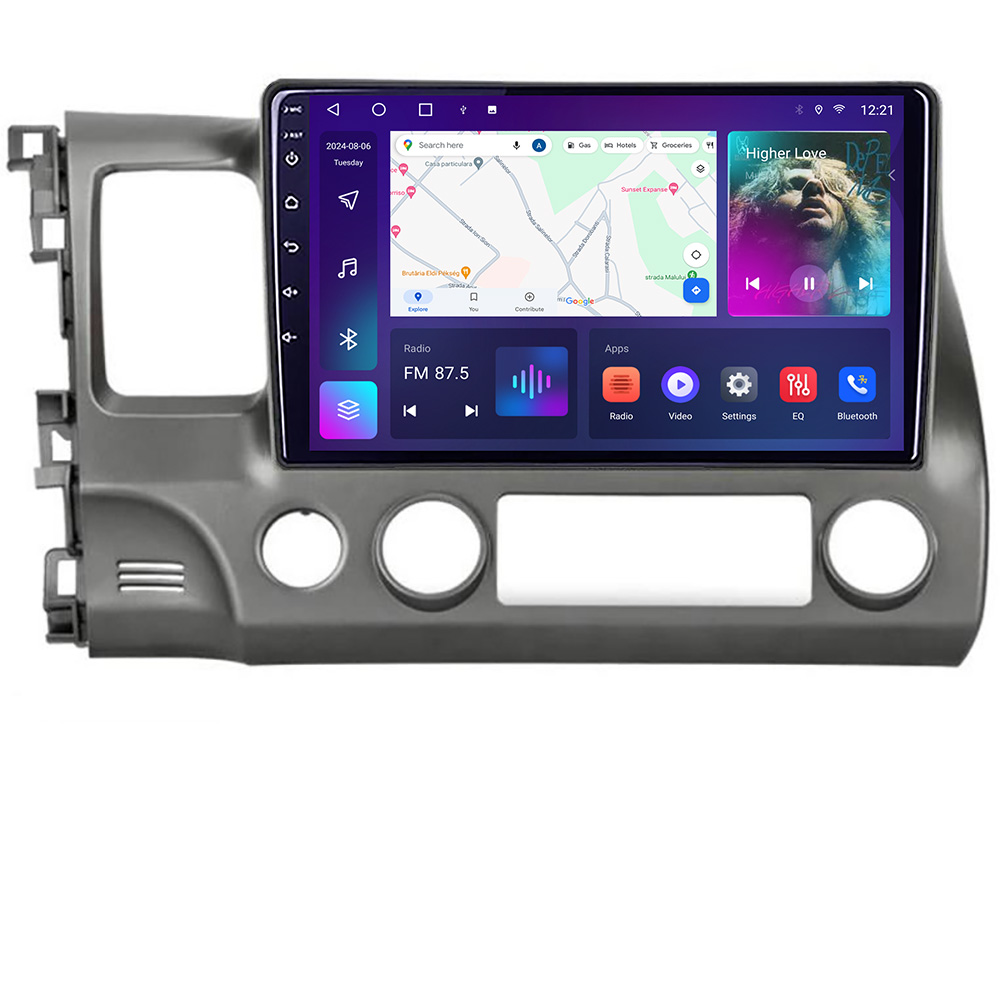 Navigație Android Honda Civic Sedan 2005-2011 QLED 4GB RAM 64GB CarPlay