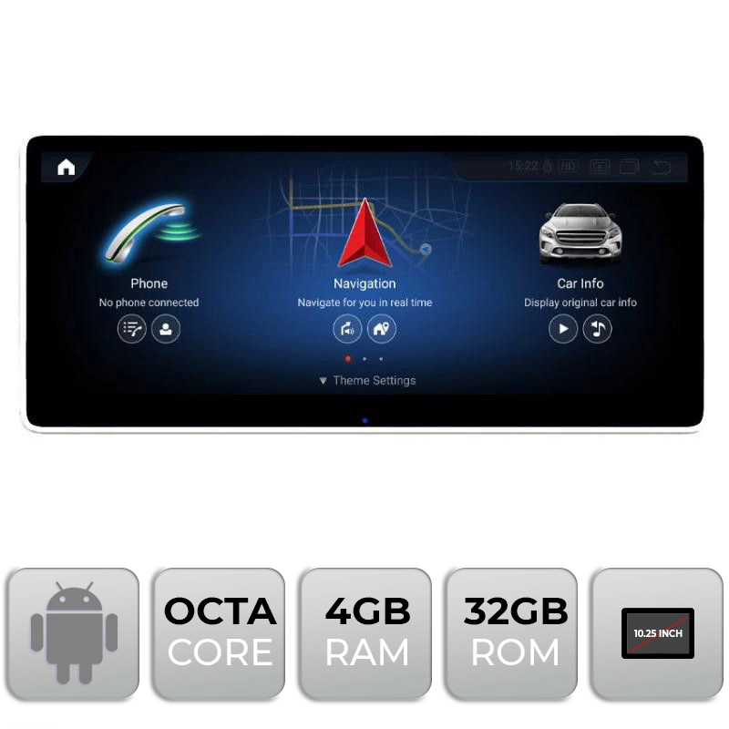 Navigație Android Mercedes B-Class W246 NTG5, ecran 10.25 inch, 4G, 4GB+32GB