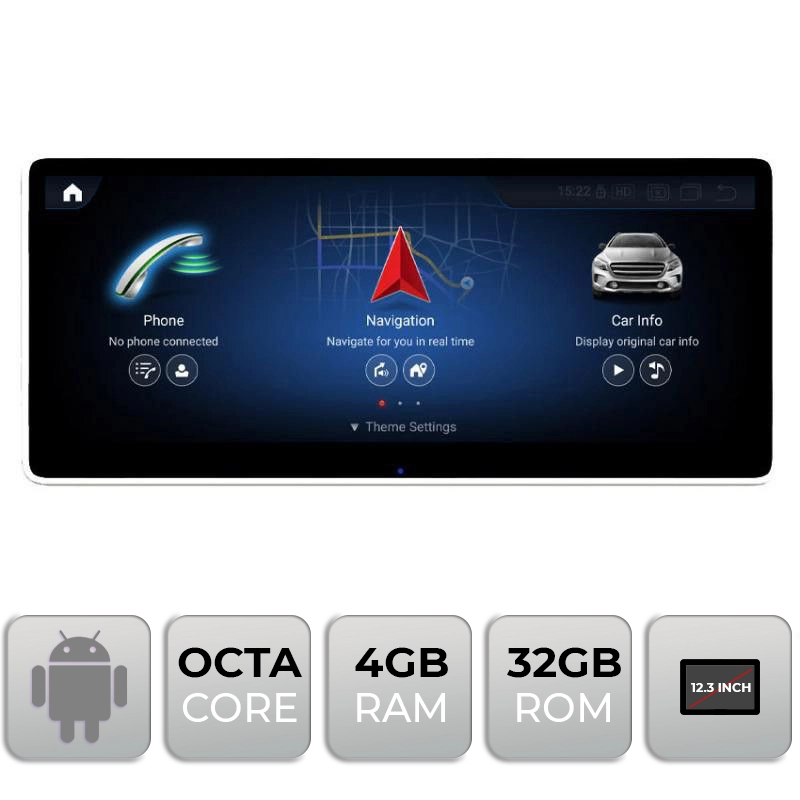 Navigație Android Mercedes GLK X204 2012-2014 NTG4.5, 10.25