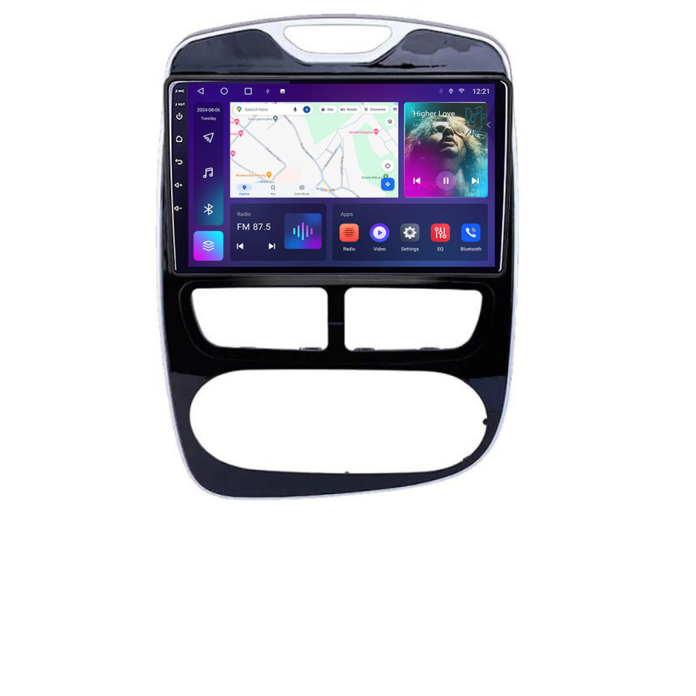 Navigatie Renault Clio 4 V1 B-467 Android Ecran QLED octa core 4+64 carplay android auto KIT-467+EDT-E310V3