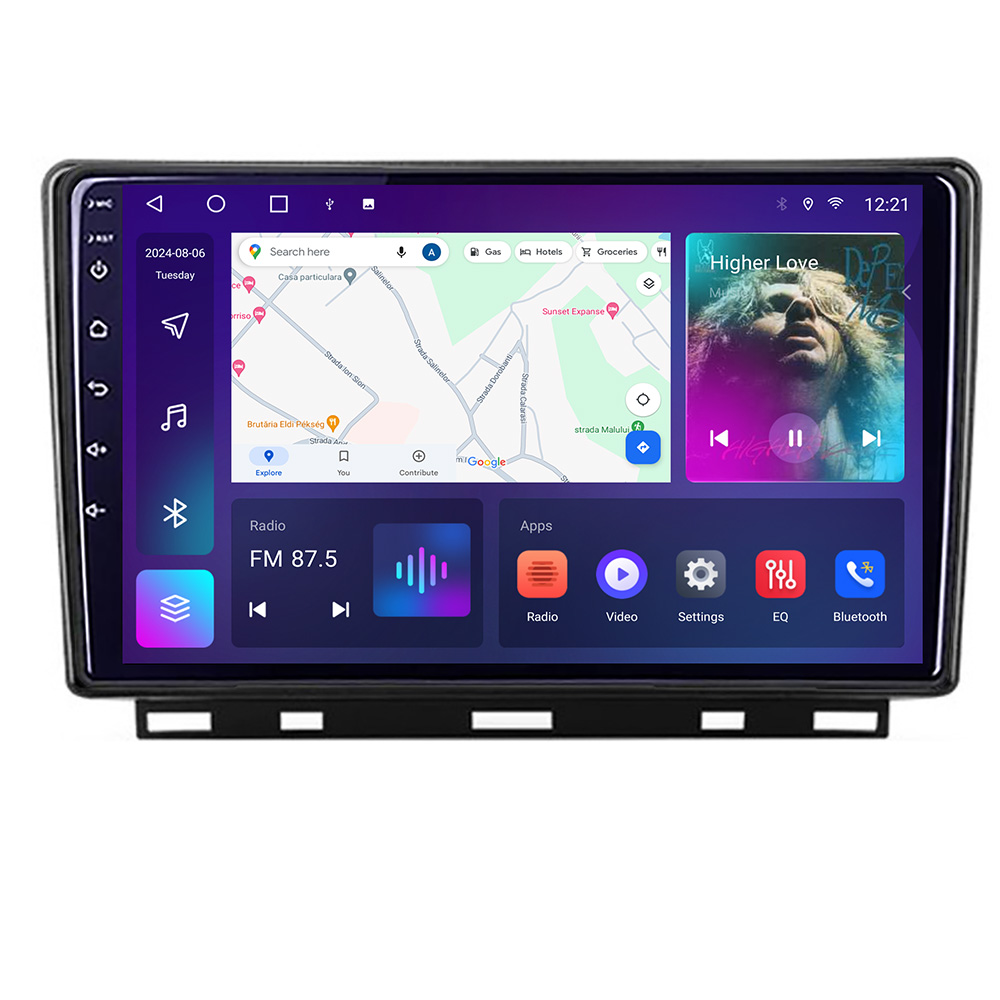 Navigatie Renault Clio 5 B-Clio5 Android Ecran QLED octa core 4+64 carplay android auto KIT-clio5+EDT-E309V3