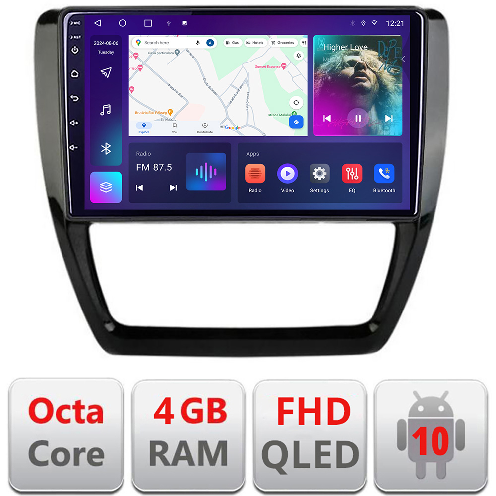 Navigatie Android VW Jetta 2011-2018 cu ecran QLED, 4GB RAM si 64GB