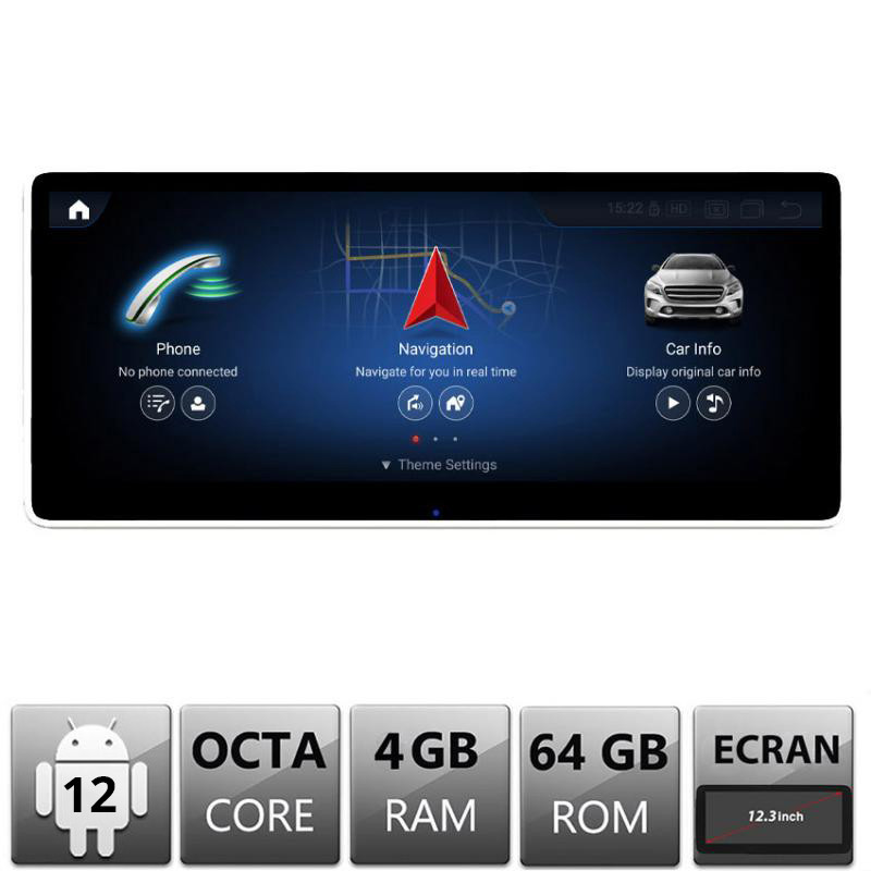 Navigatie Android Mercedes C W204 NTG4 2007-2011, ecran 12.3 inch, 4G, 8GB+128GB